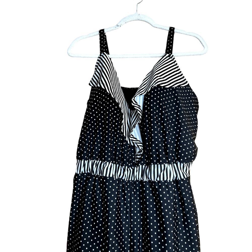 Cacique one-piece size 18 swimsuit black white no underwire - Picture 3 of 7